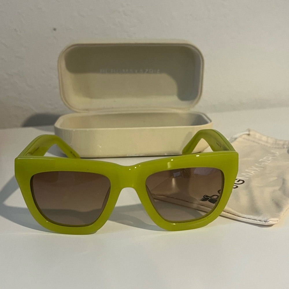 BCBGmaxazria - green blocky sunglasses with brown lens